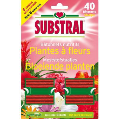 Bâtonnets nutritifs plantes fleuries x 40 bâtonnets