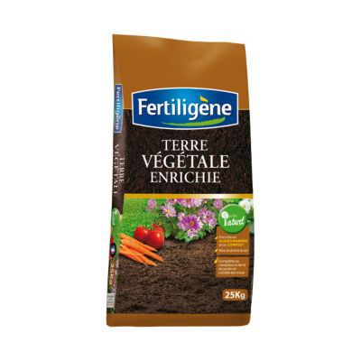 Terre végétale enrichie Fertiligène 25kg