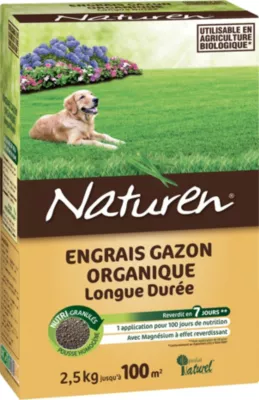 Engrais gazon organique longue durée 2,5kg