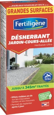 Désherbant cours, allées, terrasses concentré Fertiligène 800ml