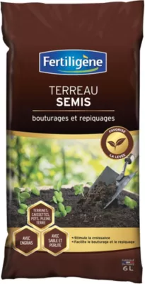 Terreau semis bouturages et repiquages Fertiligène 6L