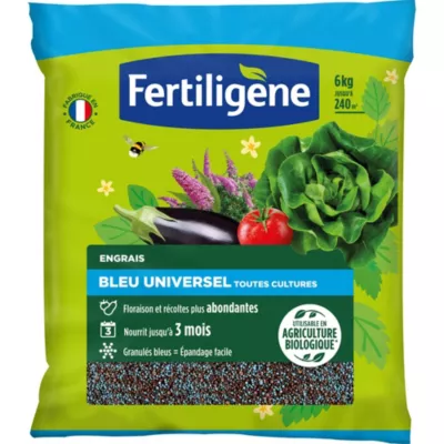 Engrais bleu universel toutes cultures Fertiligène 6kg
