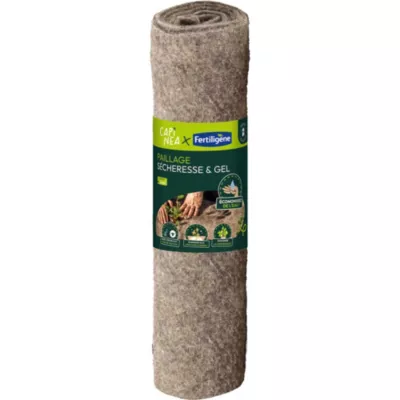 Paillage naturel anti-sécheresse et gel, rouleau de 4m², Fertiligène Capinéa