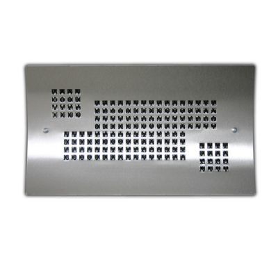 Grille épurée Inox pré-cadrée 30 x 15 cm