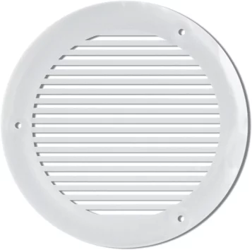 Grille d'aération PVC pour menuiserie Autogyre blanche Ø 75 mm