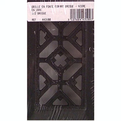 Grille en fonte pour cheminée 110x60 mm