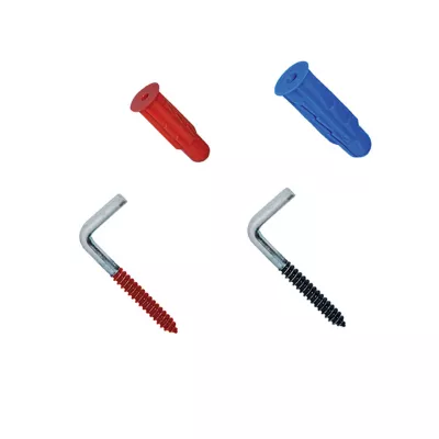 Lot 4 chevilles / gonds rouges + 4 chevilles/ gonds bleues