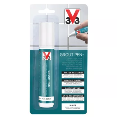 Image principale de Feutre rénovation joint de carrelage Grout pen V33 blanc mat 15ml