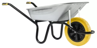 Brouette roue increvable Ø.400 mm cuve en acier galvanisé Aktiv Premium 100L Haemmerlin