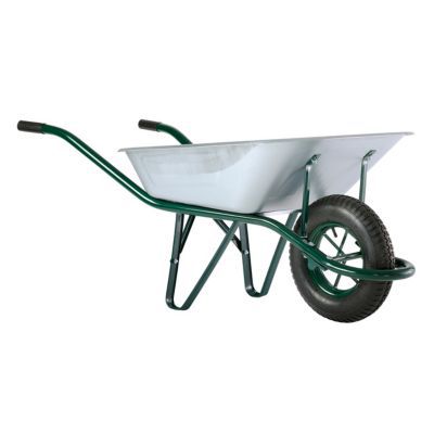 Brouette roue pneumatique Ø.380 mm, cuve en acier galvanisé, capacité 90 L, Haemmerlin Prems