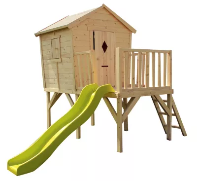 Maisonnette bois Soulet Pauline et toboggan