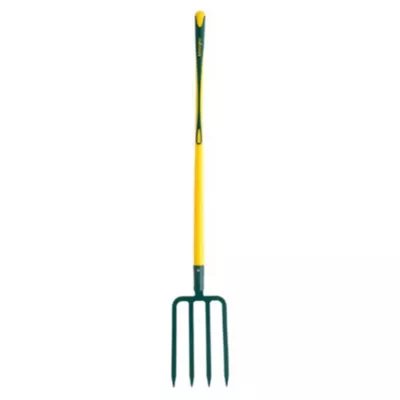 Fourche à bêcher Leborgne à douille 4 dents triangulaires 11mm manche pomme