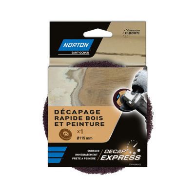 Disque de meuleuse Decap Express bois Norton Ø115 mm