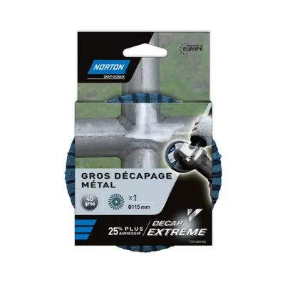 Disque de meuleuse Decap Extrem Ø115 mm Norton - Grain 40