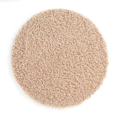 Tapis toucher bouclette beige Ø90 x ep.3cm