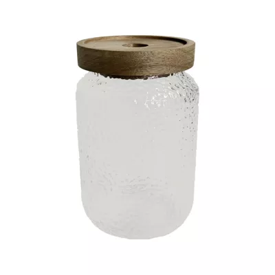 Bocal en verre avec couvercle en acacia 0,7 L Guy Levasseur