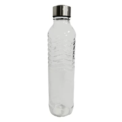Bouteille en verre transparent H. 29 cm Guy Levasseur