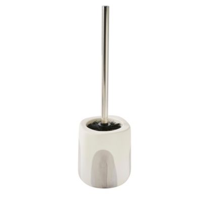 Brosse WC et support Levasseur Stone en céramique taupe