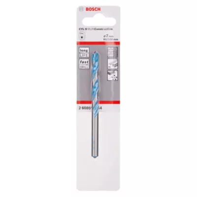 Foret multi matériaux (x1) - dimensions Ø.7 x L.100 mm - emmanchement Cylindrique - Bosch