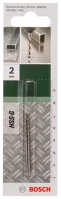 Foret métal (x2) - dimensions Ø.2 x L.24/49mm - emmanchement Universel - Bosch