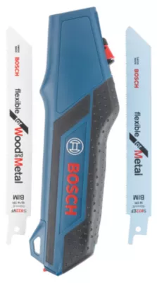Image principale de Scie à main + 2 lames Bosch bois et métal