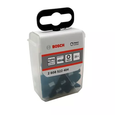 Embout de vissage torsion impact PZ2 25 mm Bosch - 25 pièces