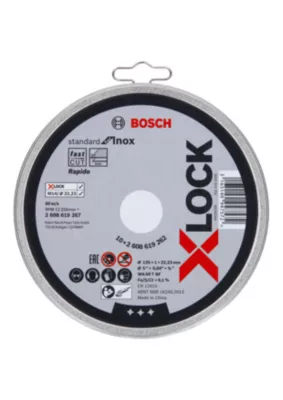 Image principale de Disque à tronçonner pour inox Bosch X-lock Ø125X1mm plat