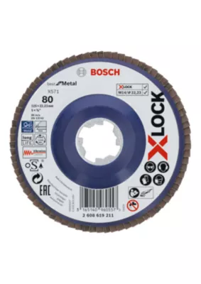 Image principale de Disque à lamelle Bosch X-Lock plat 125mm grain 80