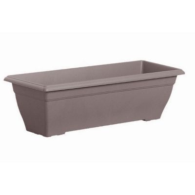Jardinière Prisca en plastique taupe long.60 cm
