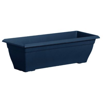 Jardinière Prisca en plastique noir violine long.78 cm