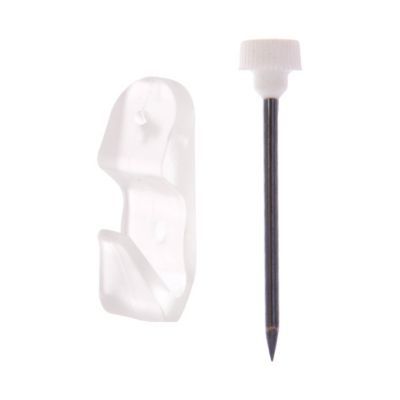 Crochet résine transparent n° 1 avec aiguilles vendu par 8 pièces