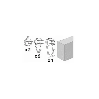 Crochet X assorti spécial béton vendu par 5 pièces