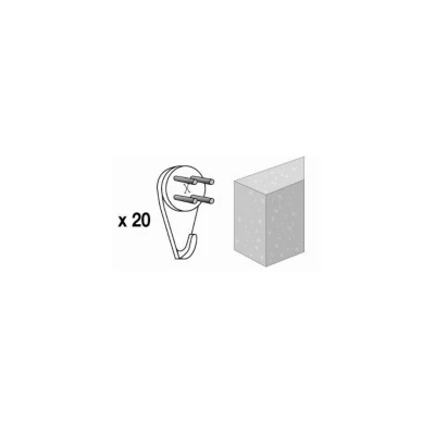 Crochet X N° 2 spécial béton vendu par 20 pièces