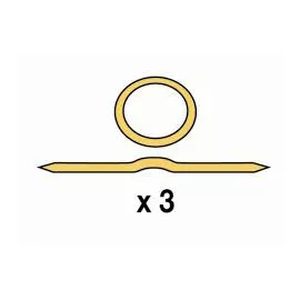 Anneau et lacet 20 mm, coloris : Laiton. vendu par 3 pièces
