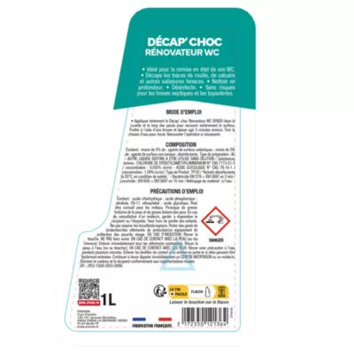 Décapant rénovateur WC-toilettes-fonds de cuvette Spado 1L