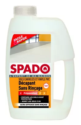 Décapant sans rinçage sols carrelés et vinyle pvc Spado 1L