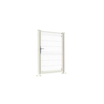 Portillon pour cloture grillagée Axyle blanc H.150 cm