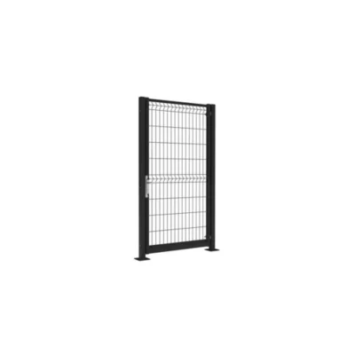 Portillon pour cloture grillagée Axyle noir H.190 cm
