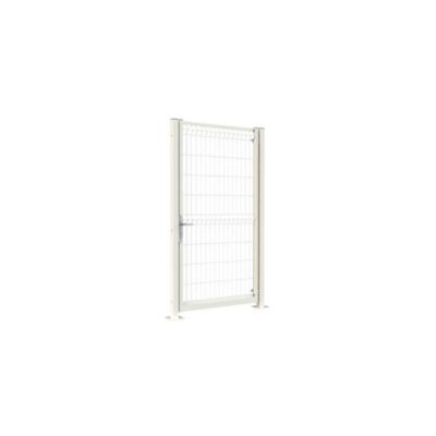 Portillon pour cloture grillagée Axyle blanc H.190 cm