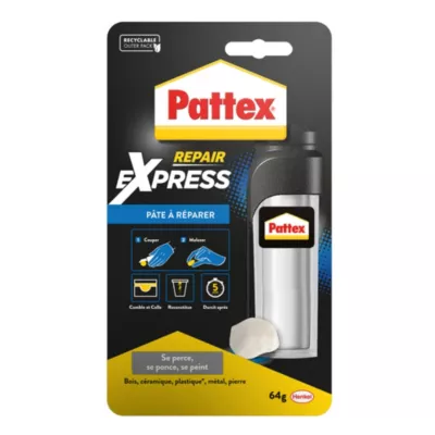 Pâte à réparer Pattex 100% colle tube 64g