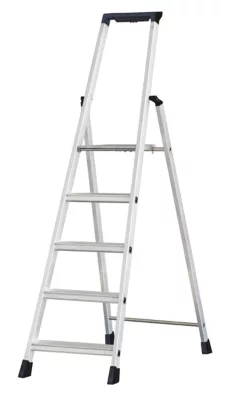 Image principale de Escabeau pro ARTUB en aluminium 5 marches – Hauteur de travail 2,99 m