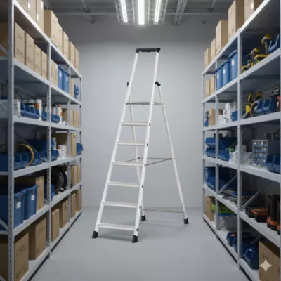 Image principale de Escabeau pro ARTUB en aluminium 7 marches – Hauteur de travail 3,41 m