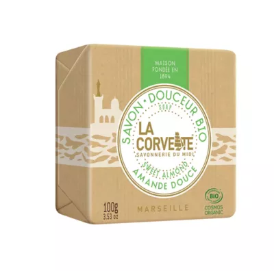 Savon douceur bio La Corvette Savonnerie du midi amande douce 100g
