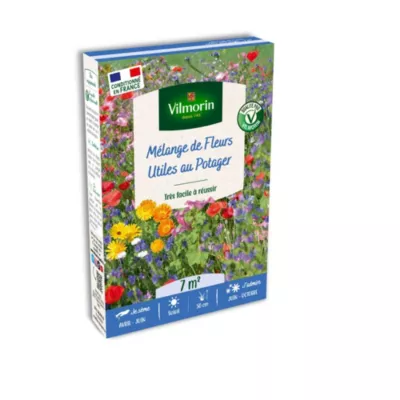 Graines mélange de fleurs utiles au potager Vilmorin 7m²