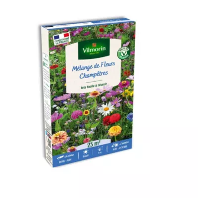 Graines mélange de fleurs champêtres Vilmorin 25m²