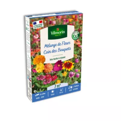 Graines mélange de fleurs coin des bouquets Vilmorin 7m²