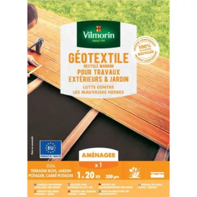 Géotextile recyclé marron pour travaux extérieur 100g Vilmorin