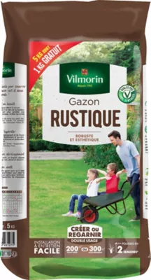 Gazon rustique 5 kg robuste et esthétique Vilmorin