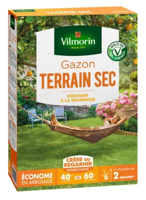 Gazon terrain sec résistant à la sécheresse Vilmorin 1kg
