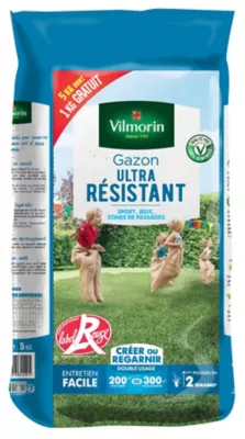 Gazon ultra résistant pour zones de passage Vilmorin 5 kg